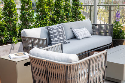 Milano 3-Piece Aluminum Outdoor Patio Furniture Set