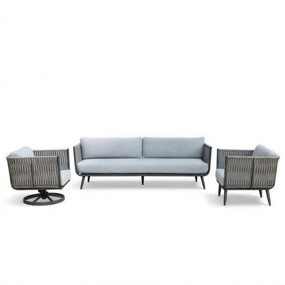Milano 3-Piece Aluminum Outdoor Patio Furniture Set