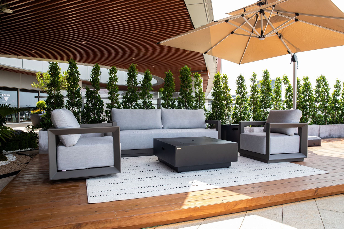 Newport 3-Piece Aluminum Outdoor Patio Furniture Set