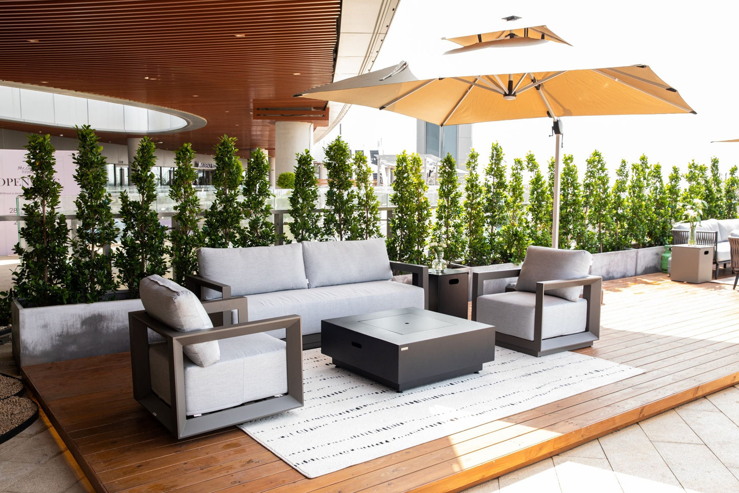 Newport 3-Piece Aluminum Outdoor Patio Furniture Set