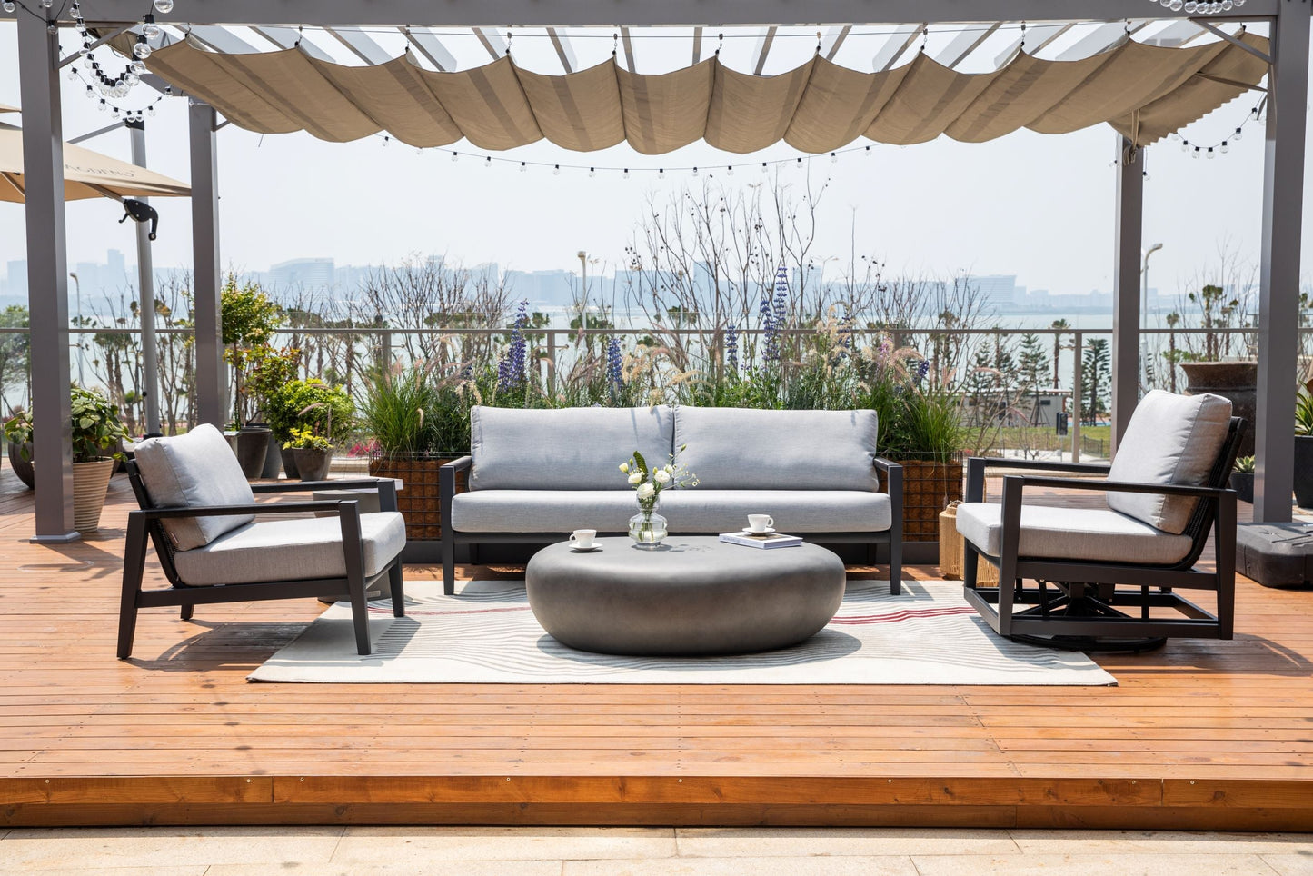 Laguna 3-Piece Aluminum Outdoor Patio Furniture Set
