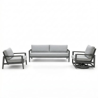Laguna 3-Piece Aluminum Outdoor Patio Furniture Set