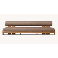 Patio Furniture Set Built to Last Decades, Solid Teak Frames, Reinforced Concrete Firepit, Modular Design