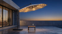 Solaraire Nocturne Solar-LED Cantilever Umbrella — Lifestyle