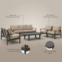 Solterra Luxe Outdoor Lounge Set — infographic