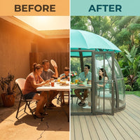 VerdantVista AquaDome Garden Pavilion — Before & After