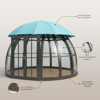 VerdantVista AquaDome Garden Pavilion — infographic