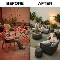 VerdeLoom Riviera Woven Lounge Set — Before & After