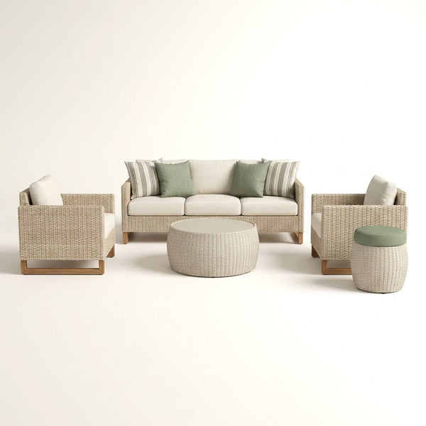 VerdeLoom Riviera Woven Lounge Set — Studio Shot