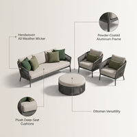VerdeLoom Riviera Woven Lounge Set — infographic