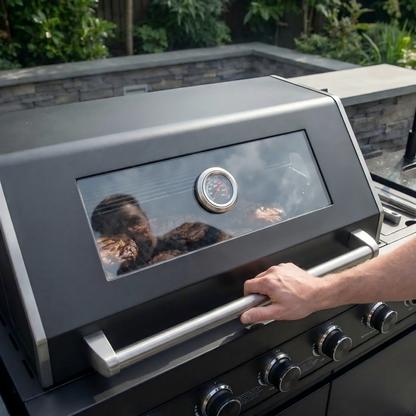 4-Burner 72000 BTU Deluxe Stainless Steel Propane Gas Outdoor Kitchen