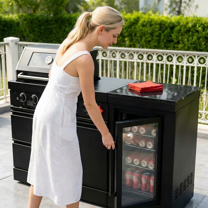 65-Inch 4-Burner Stainless Steel Propane Gas Outdoor Kitchen Barbecue Island Grill