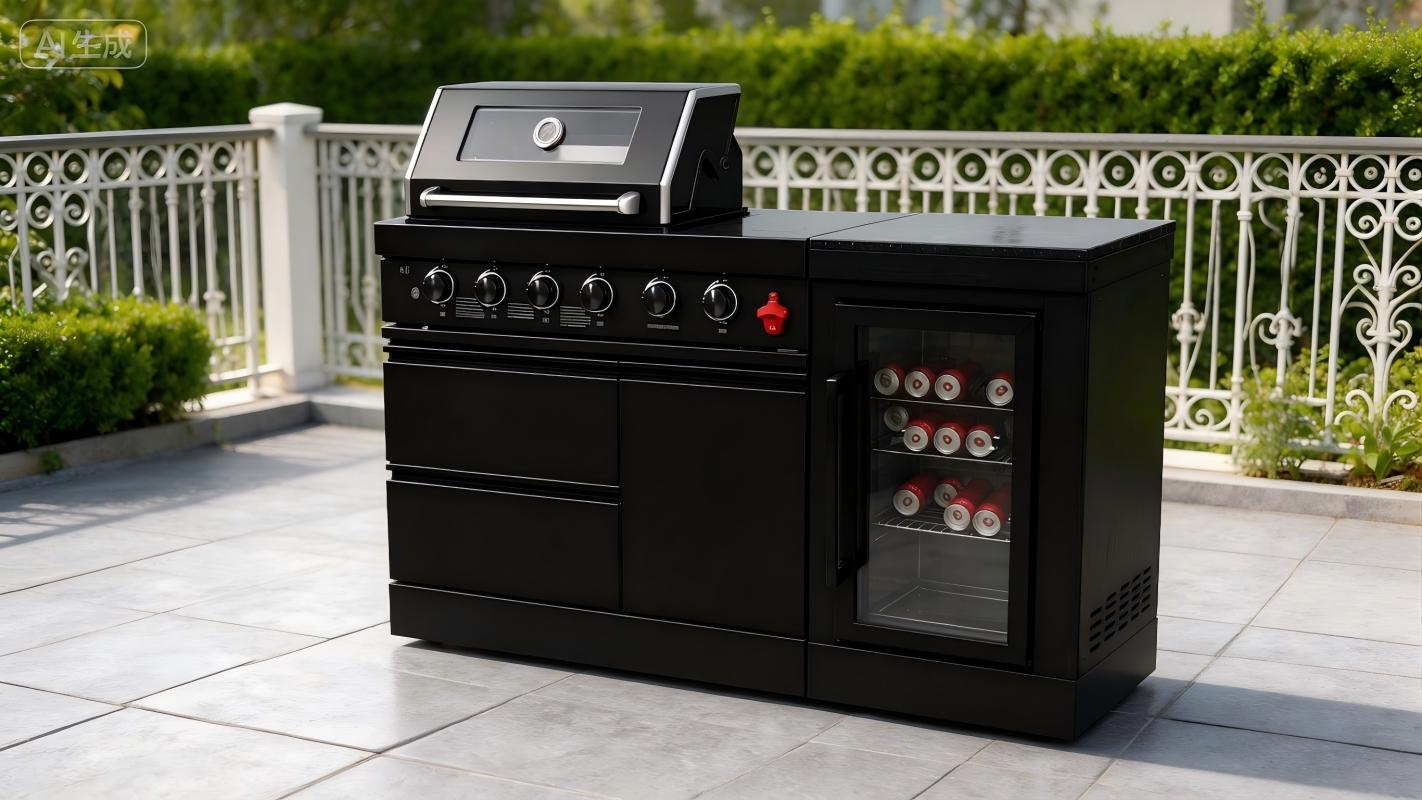 65-Inch 4-Burner Stainless Steel Propane Gas Outdoor Kitchen Barbecue Island Grill