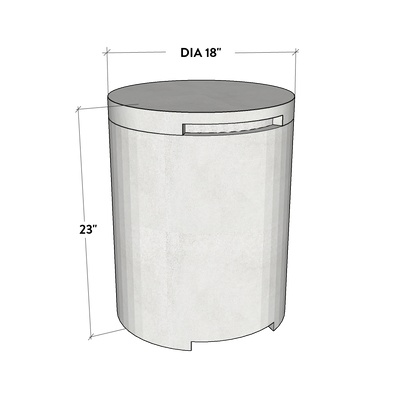 Concrete Propane Tank Enclosure - Round