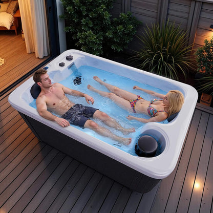 Premium 2-Person Outdoor Hot Tub W/ 15 Stainless Steel Jets (SAK92015)