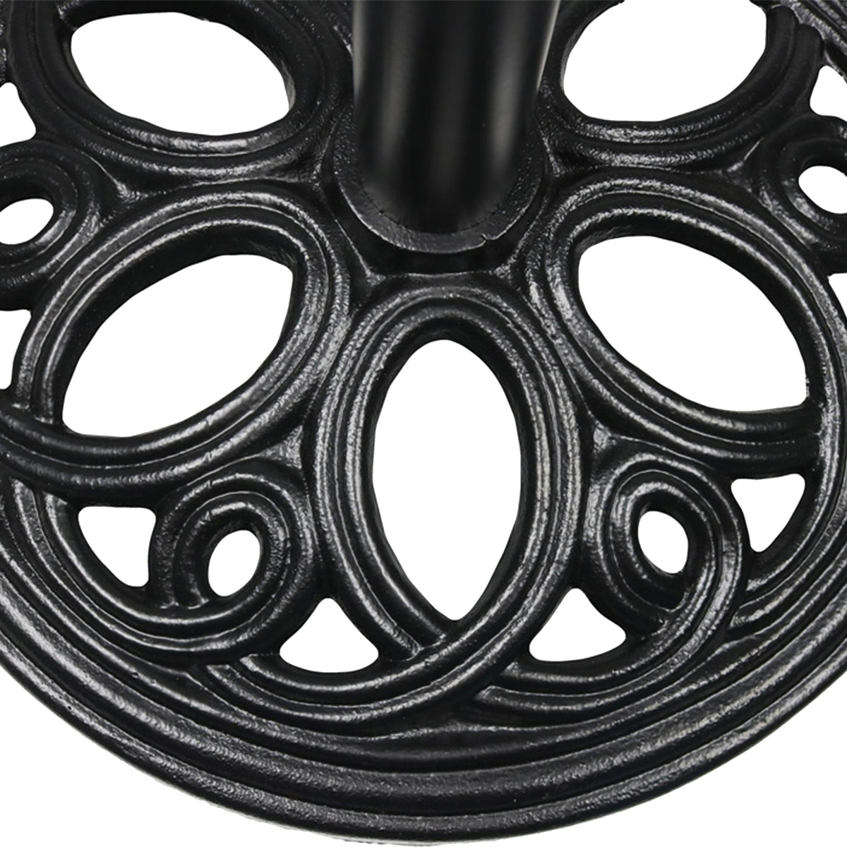 Sunnydaze 18-Inch Round Cast Iron Umbrella Base - Black