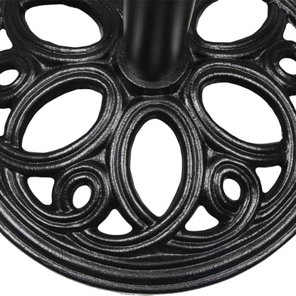Sunnydaze 18-Inch Round Cast Iron Umbrella Base - Black
